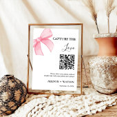 Bow Hochzeit Capture Liebe QR Code Hochzeit Foto Poster