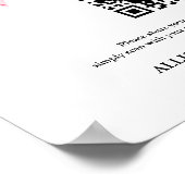 Bow Hochzeit Capture Liebe QR Code Hochzeit Foto Poster (Ecke)