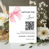 Bow Hochzeit Capture Liebe QR Code Hochzeit Foto Sockelschild