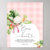 Bow Hunt Bauern vermarkten rosa Babydusche Poster (Vorne)