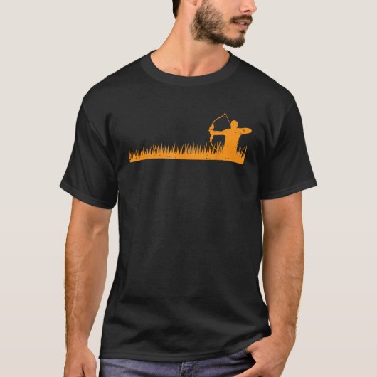 Bow Hunting Archer In Grass Archery Hunter Men Wom T-Shirt (Vorderseite)