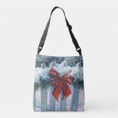 "Bow in Snow" Tote-Tasche Tragetaschen Mit Langen Trägern (Rückseite)