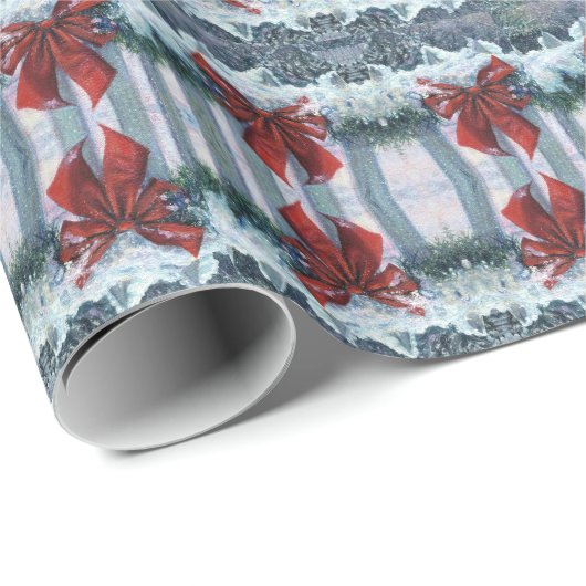 "Bow in the Snow" - Geschenkwrap Geschenkpapier (Rolleneckpunkt)