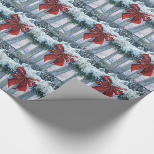 "Bow in the Snow" Geschenkwrap Geschenkpapier (Ecke)