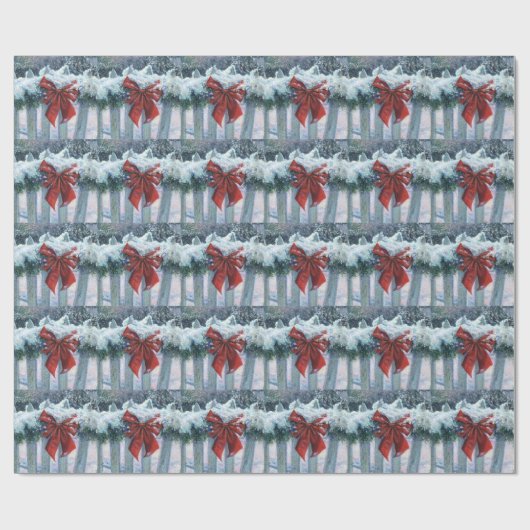 "Bow in the Snow" Geschenkwrap Geschenkpapier (Flach)