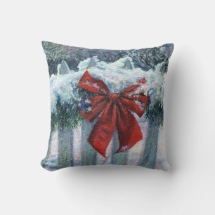 "Bow in the Snow" Kissen
