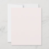 Bow ivory dress blush pink Sweet 16 invitation (Rückseite)
