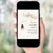 Bow ivory dress cream luxury Sweet 16 Einladung