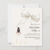 Bow ivory dress cream luxury Sweet 16 invitation (Vorderseite)