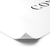 Bow ivory pearls Confirmation welcome Poster (Ecke)