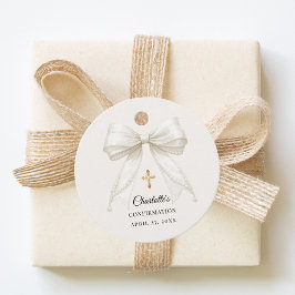 Bow ivory pearls elegant Confirmation DIY Geschenkanhänger