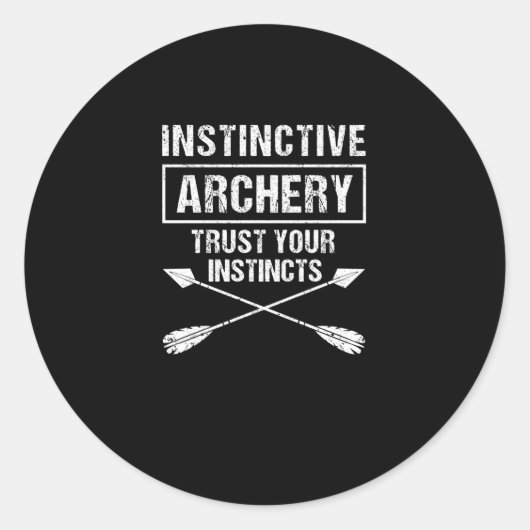 Bow Jagd Bogenschießen instinktiv Runder Aufkleber (Vorderseite)