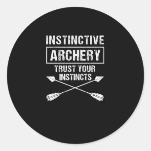 Bow Jagd Bogenschießen instinktiv Runder Aufkleber