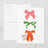 Bow Jolly Little Things Christmas  Einladungspostkarte (Vorne/Hinten)