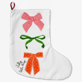 Bow Jolly Little Things Christmas Großer Weihnachtsstrumpf (Vorderseite)