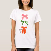 Bow Jolly Little Things Christmas T-Shirt (Vorderseite)