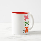 Bow Jolly Little Things Christmas  Zweifarbige Tasse (VorderseiteRechts)