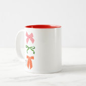 Bow Jolly Little Things Christmas  Zweifarbige Tasse (Vorderseite Links)