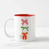 Bow Jolly Little Things Christmas  Zweifarbige Tasse (Links)