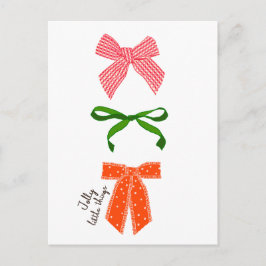 Bow Jolly Little Things Weihnachten Einladungspostkarte