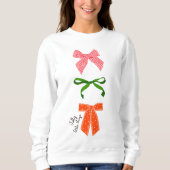 Bow Jolly Little Things Weihnachten Sweatshirt (Vorderseite)