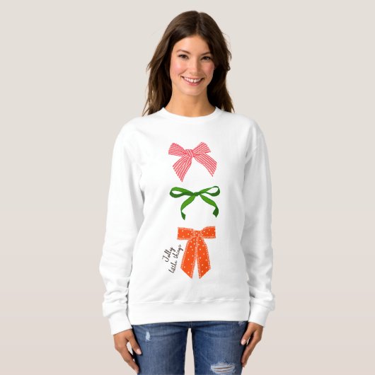 Bow Jolly Little Things Weihnachten Sweatshirt (Vorne ganz)