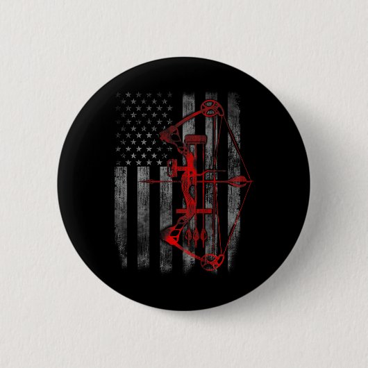 Bow Junting Flag Archery Funny Junting Gift Button (Vorderseite)