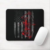 Bow Junting Flag Archery Funny Junting Gift Mousepad (Mit Mouse)