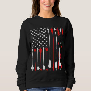 Bow Junting US American Flag Archery Patriotic Bo Sweatshirt