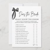 Bow kennt die Braut wirklich das Spiel der Groomsp Einladung (Vorderseite)