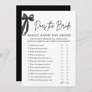 Bow kennt die Braut wirklich das Spiel der Groomsp Einladung