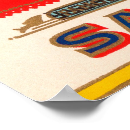 Bow Knot Brand Lachs Label Poster (Ecke)