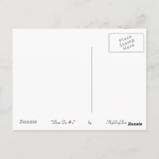 Bow-Krawatte #2 Postkarte (Rückseite)