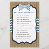 Bow Krawatte Baby Showspiel, der Mama kennt, Babyn Flyer (Hinten)