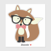 Bow Krawatte Brown Fox Aufkleber (Blatt)