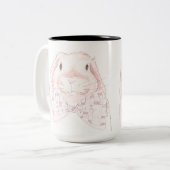 Bow Krawatte Bunny Tasse (Vorderseite Links)