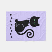 Bow Krawatte Cat Fleece Blanket (Vorderseite (Horizontal))