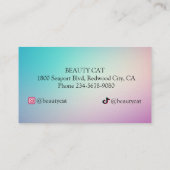 Bow Krawatte Cat Visitenkarte (Rückseite)