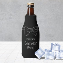 Bow Krawatte Custom Black Bachelor Party Beer