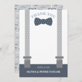 Bow-Krawatte Danke-Karte Einladung (Vorne/Hinten)