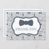 Bow-Krawatte Danke-Karte Einladung (Vorne/Hinten)