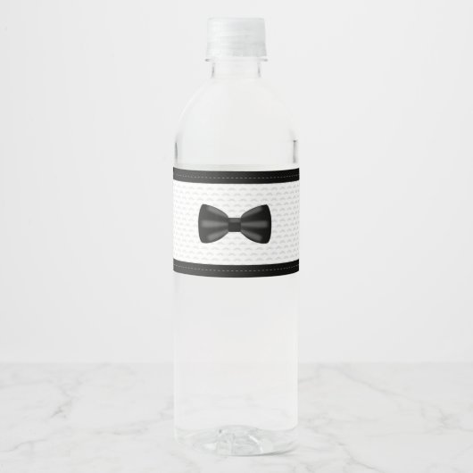 Bow Krawatte Geburtstag Baby Dusche Wasser Flasche Wasserflaschenetikett (Vorderseite)