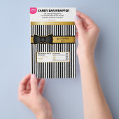 Bow Krawatte Gold Black Candy Wrapper Bar Chocolat Flyer (Handgriff)