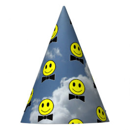 Bow Krawatte Happy Faces im Himmel Partyhütchen