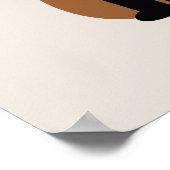 Bow Krawatte Hipster Brown Fox Poster (Ecke)