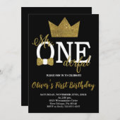 Bow Krawatte, Kleiner Mann, Mr. One-derful Birthda Einladung (Vorne/Hinten)