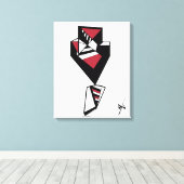 Bow-Krawatte Leinwanddruck (Insitu (Holzboden))