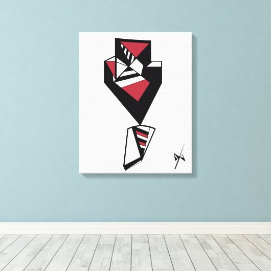 Bow-Krawatte Leinwanddruck (Insitu (Holzboden))