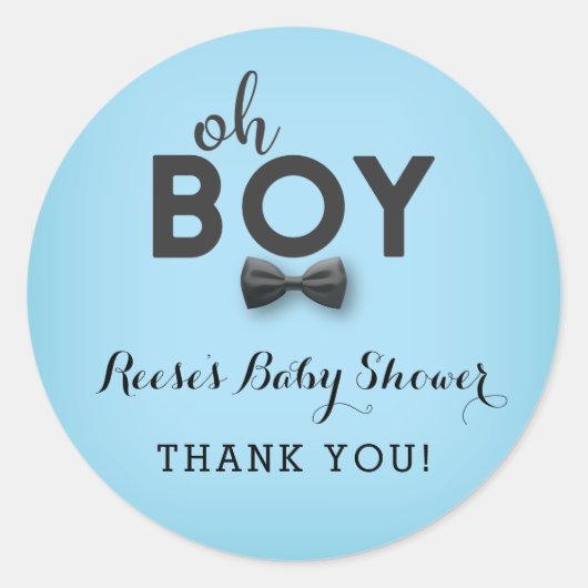 Bow Krawatte Little Man Baby Dusche Sticker (Vorderseite)