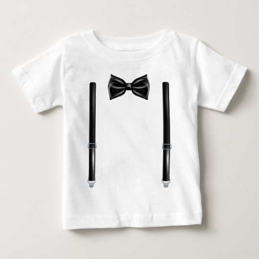 Bow-Krawatte mit Suspendern - Bowtie für Hochzeite Baby T-shirt (Vorderseite)